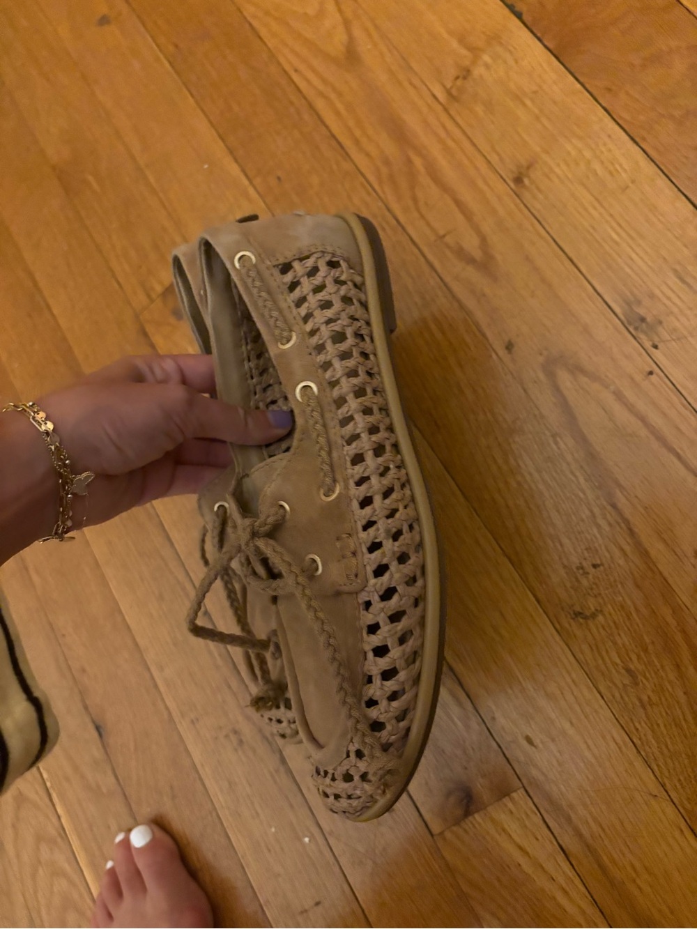 Sam Edelman Tan Suede Woven Loafer - Picture 6 of 9
